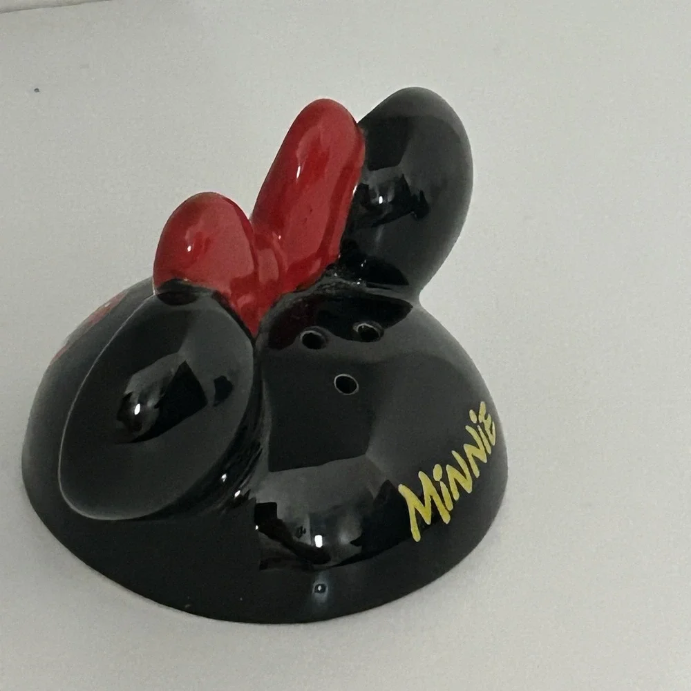Disney Salt Pepper Shakers Mickey‎ Minnie Mouse Ceramic Set Vintage Applause